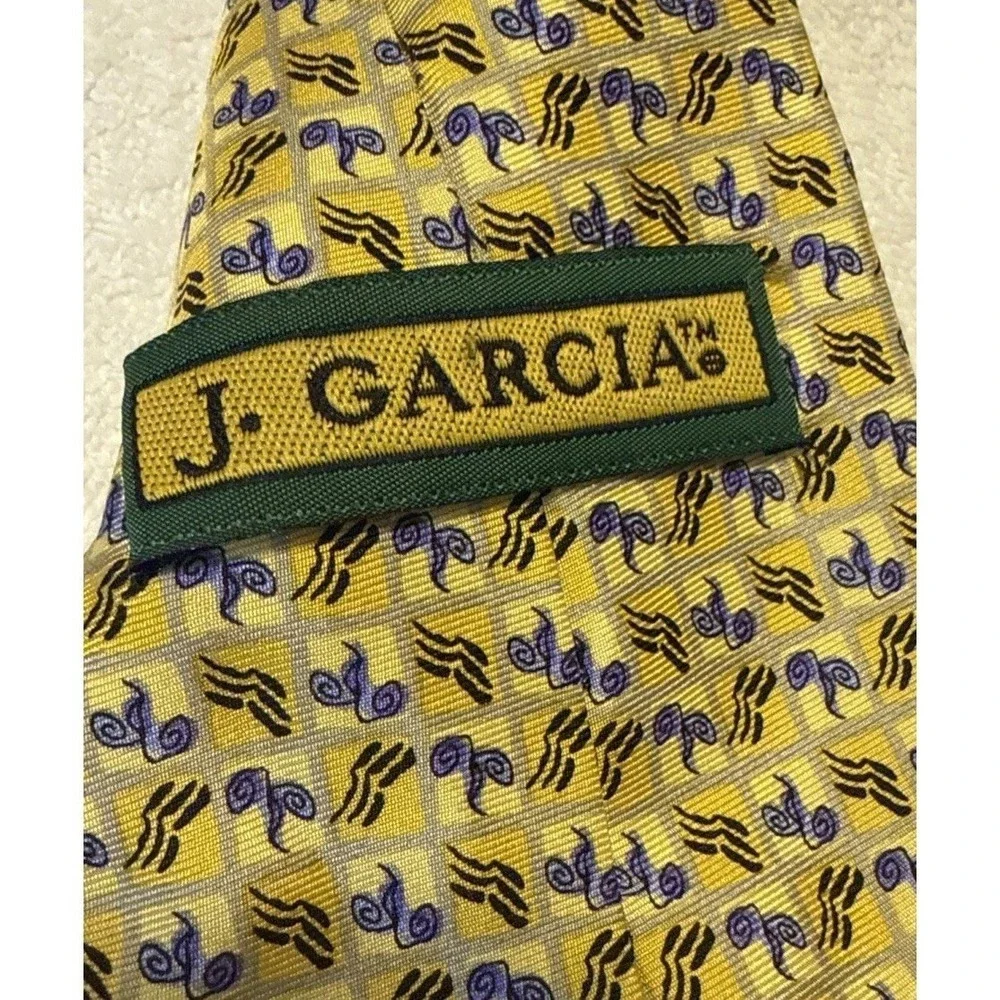 J‎ Garcia Banyan Trees II 14 100% Silk Imported Fabric Yellow/ Blue